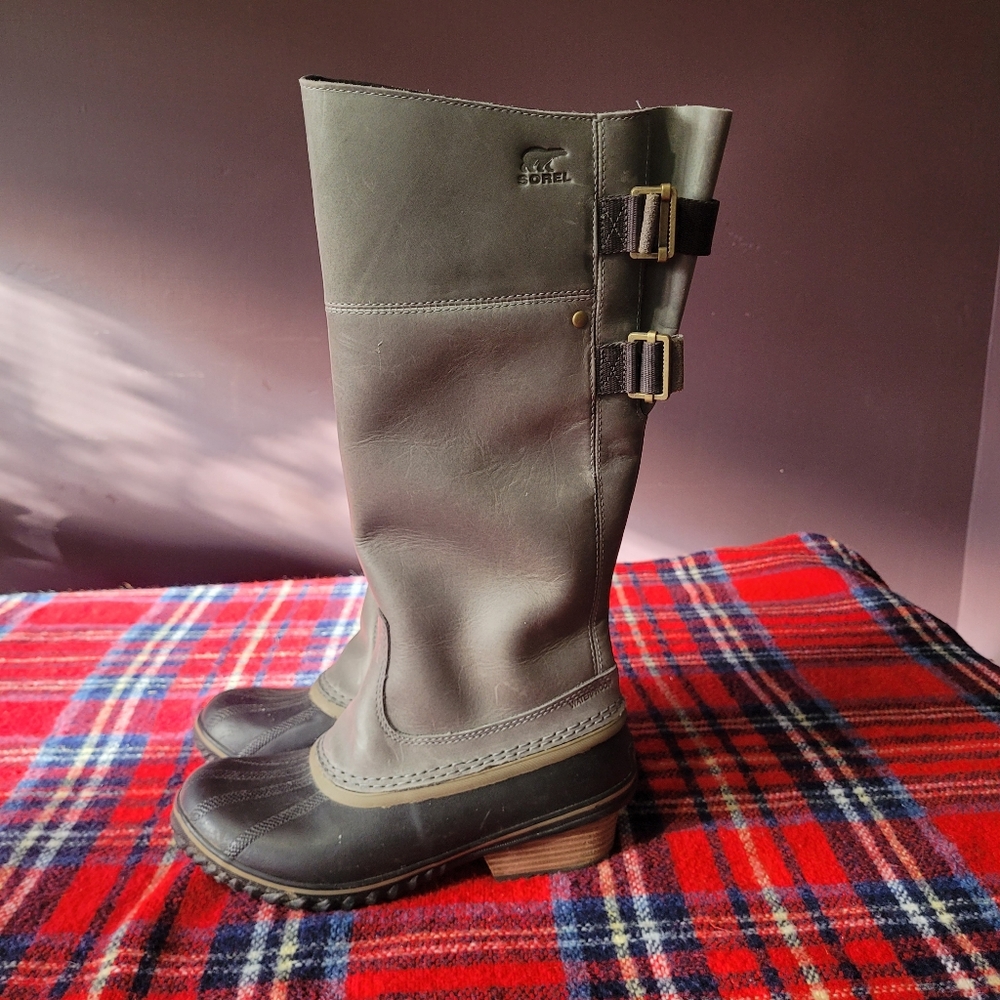Sorel Tall Gray riding Boots